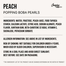 Load image into Gallery viewer, Peach | Real Fruit Juice Popping Boba Pearls