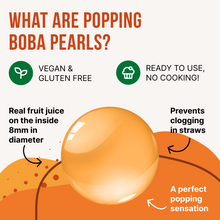 Load image into Gallery viewer, Peach | Real Fruit Juice Popping Boba Pearls