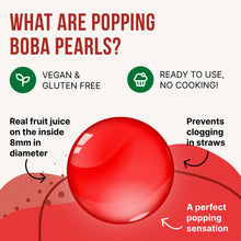 Load image into Gallery viewer, Strawberry | Real Fruit Juice Popping Boba Pearls