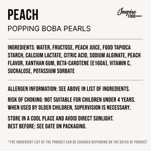 Load image into Gallery viewer, Peach | Real Fruit Juice Popping Boba Pearls
