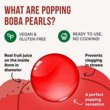Load image into Gallery viewer, Strawberry | Real Fruit Juice Popping Boba Pearls

