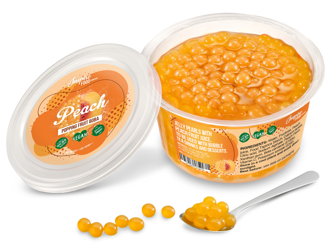 Peach | Real Fruit Juice Popping Boba Pearls